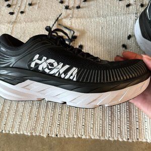 HOKA Women’s Bondi 7 Black and White Running Shoes Women’s 8